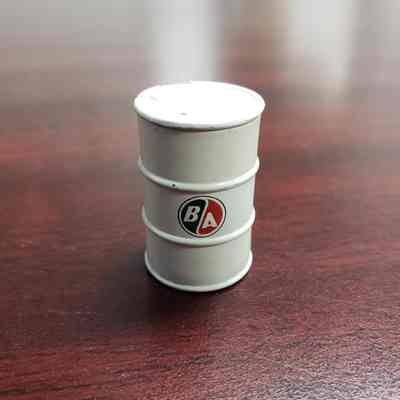 [Model] B/A Oil Barrel, Die-cast, 1", White