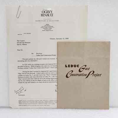 [Booklet] Leduc Gas Conservation Project, Imperial Oil, with Letter, c.1950s