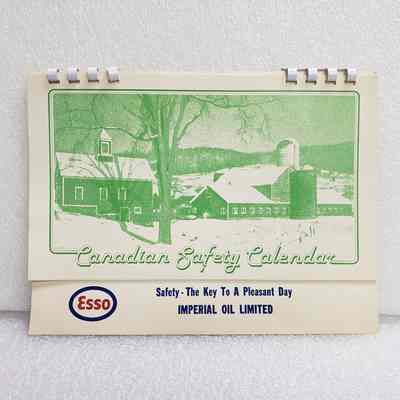 [Calendar] Canadian Safety Calendar, ESSO, 1977