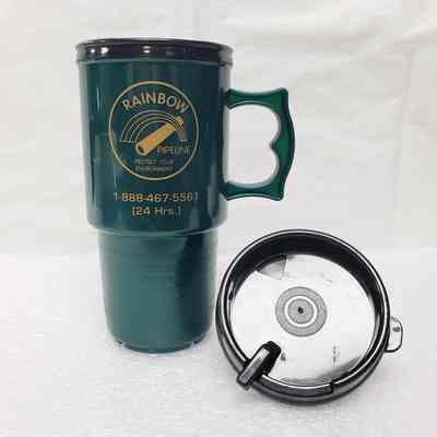 [Travel Mug] Rainbow Pipeline, Green Black Gold