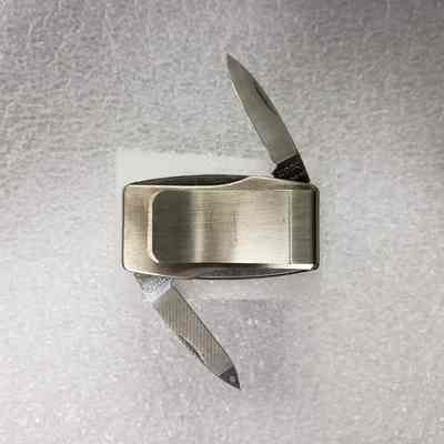 [Pocket Knife] Westcamp Catering Ltd, Money Clip, 1981 - Back Open: View of back when opened