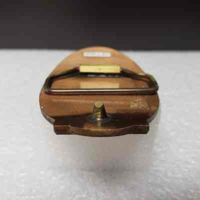 [Belt Buckle] Elk Point Oilmens Association, Antique-Copper - Side, Hook: Side view with close-up of hook