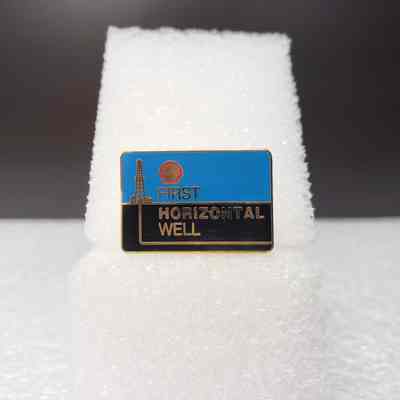 [Pin] Shell, First Horizontal Well, Gold Blue Black Red