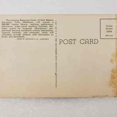 View of Postcard, Reverse