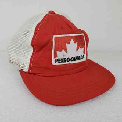 [Cap] Petro-Canada, Embroidered Patch, Padded Crown Red, Mesh Body White [Light Devil's Dust]