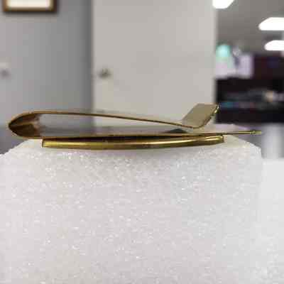 [Money Clip] Rainbow Pipeline, Gold White Blue - Side: View from side