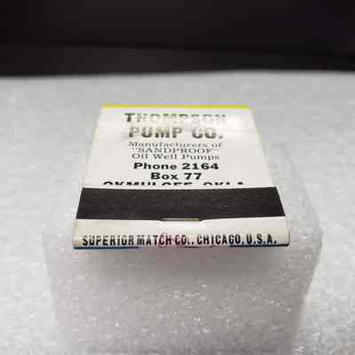 [Matchbook] Thompson Pump Co., 20-strike, Yellow Black - Manumark: View of manumark