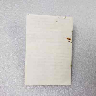 [Booklet] Handwritten Instructional for Propane Vehicles - Back Cover: View of back cover