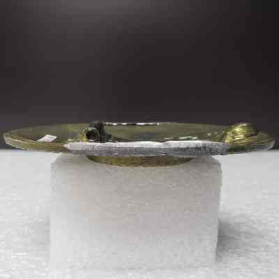 [Belt Buckle] Baker Oil Treating, Antique-Bronze White [Damaged] - Side: View from side.