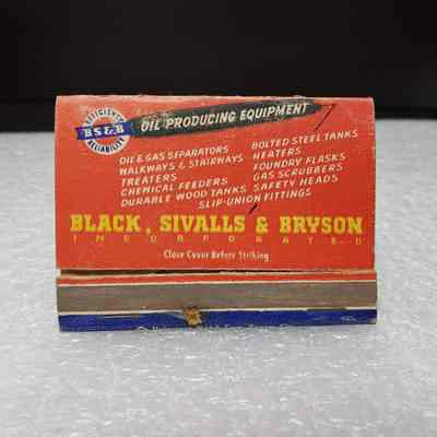 [Matchbook] Black, Sivalls & Bryson Inc, 40-strike, Blue Yellow Red - Front: View of front cover