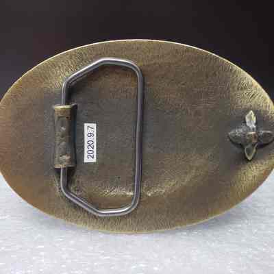 [Belt Buckle] Ledcor Group, Antique Bronze - Back: View of back