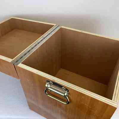 Angled View of Wooden Box Open