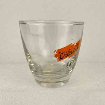 [Whisky Glass] Oilwell USS, Clear Glass, Orange Black