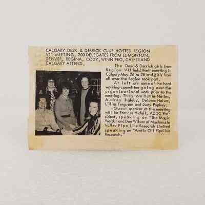[Clipping] "Calgary Desk and Derrick Club Hosted Region VII Meeting...", Magazine, c.1972