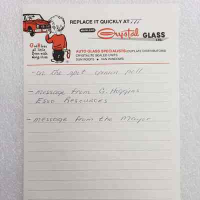 Handwritten Note, "- on the spot opinion poll": 2024.16.1.9