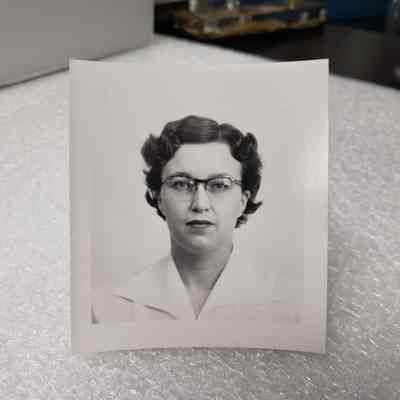[Personal Effect] Headshot Photos with Note in Envelope, Carol Haggerty - Headshot Photo: One of three identical headshot photographs