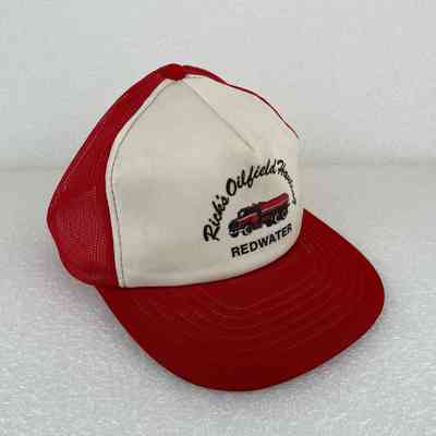 [Cap] Rick's Oilfield Hauling, Redwater, Padded Crown White, Mesh Body Red