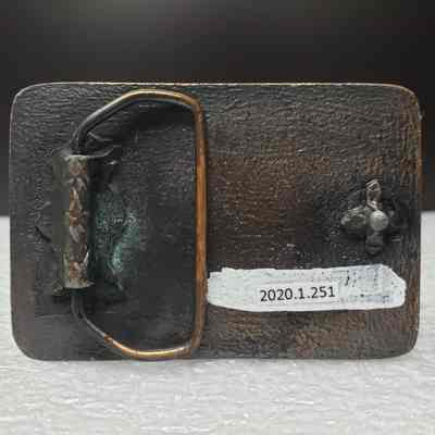 [Belt Buckle] Canadian Superior Oil, Antique-Bronze [Damaged] - Back: View of the back.