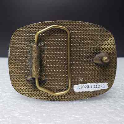 [Belt Buckle] Blain Well Service, Antique-Bronze - Back: View of the back.