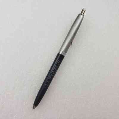 [Pen] J & A Trucking Ltd., Ballpoint, Plastic Grey Silver, Metal Silver-Coloured