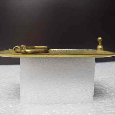 [Belt Buckle] Senior Oilman's, 1993, Brass Gold Black - Side: View from side
