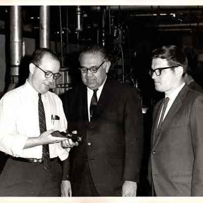 Robert Bennett in a factory