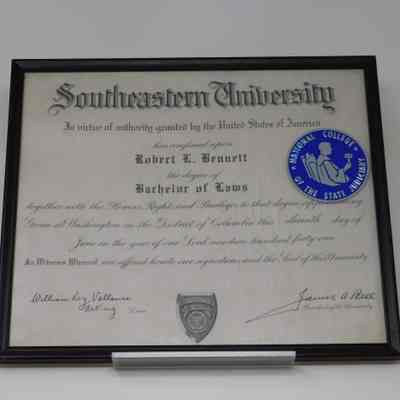 Robert "Bob" Bennett Diploma