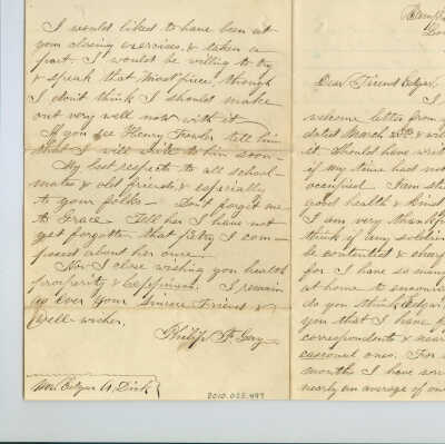 Correspondence to Edgar from Philip Gery -- Apr 1864