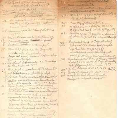 Handwritten Notes from "The Book of Indians" by Samuel G. Drake