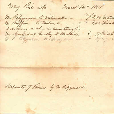 Way Bill March 14, 1848