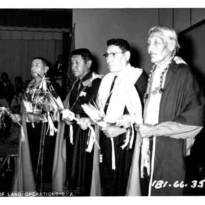 Walter Hamilton, Harvey Twins, Clarence Stoneroad, and James Nightwalker Sr.