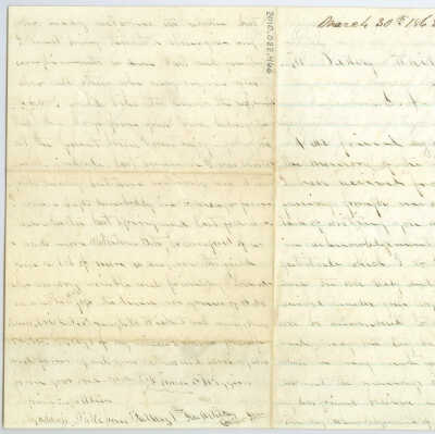 Correspondence to O. D. Fowler -- Mar 1863