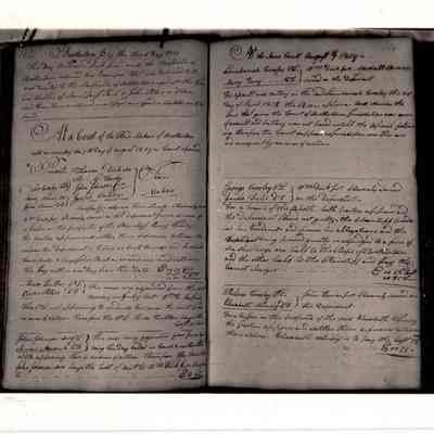 Photo of Mrs. Warren Griffiths' Court Records Book