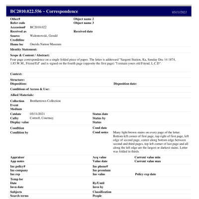 BC2010.022.556 PP: Past Perfect Summary from 2021