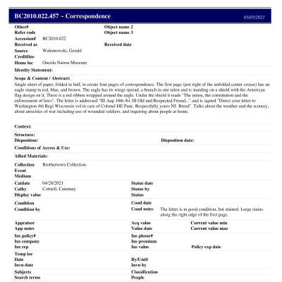 BC2010.022.457 PP: Past Perfect Summary from 2021