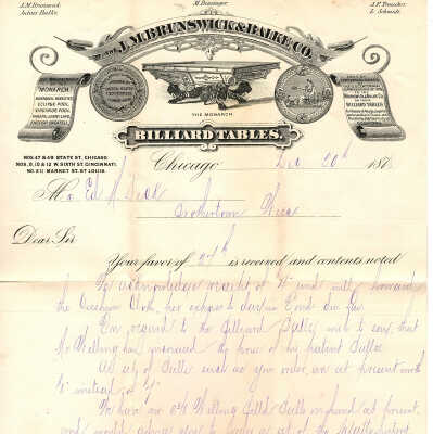 J. M. Brunswick & Balke Company to Mr. Ed M. Dick