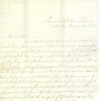 Correspondence to Ed from L. C. Dick -- Nov 1874