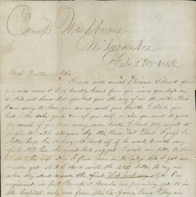 Correspondence to Edgar from John W. Dick -- Feb 1862