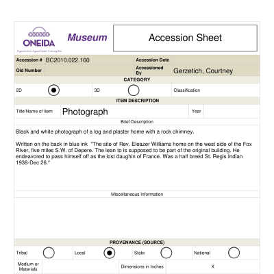 BC.2010.022.160 Accession