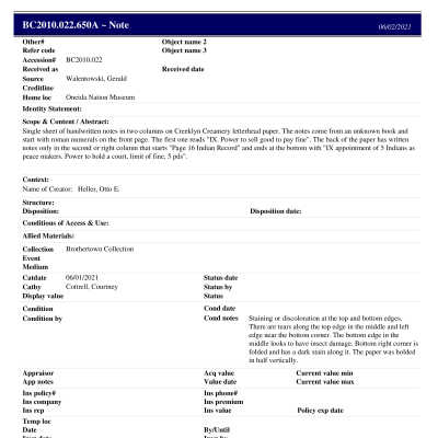 BC2010.022.650A PP: Past Perfect Summary from 2021