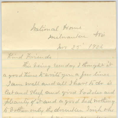 Correspondence to Mrs. Agnes L. Fowler from Oscar -- Nov 1906