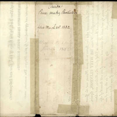 Appointment letter of William Dick of Brothertown as Peacemaker -- March 1822