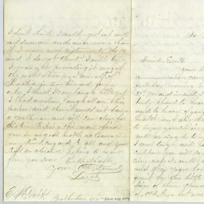 Correspondence to E. M. D. from Leesh -- Jan 1875