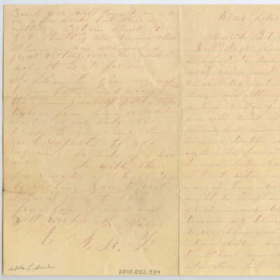 Correspondence to Abba L. Fowler from S. Niles -- Mar 1865