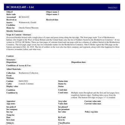 BC.2010.022.685 PP: Past Perfect Summary from 2021
