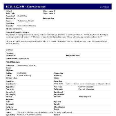 BC2010.022.645 PP: Past Perfect Summary from 2021