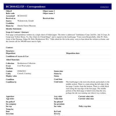 BC2010.022.525 PP: Past Perfect Summary from 2021