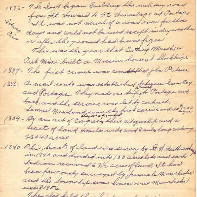 Handwritten Notes in Chronological order 1836 - 1917