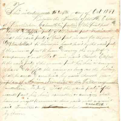 Trustees of the M. E. Church of Brothertown and Lowell H. Waffle -- Oct 1869