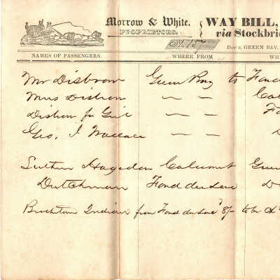 Way Bill Jan 10, 1848
